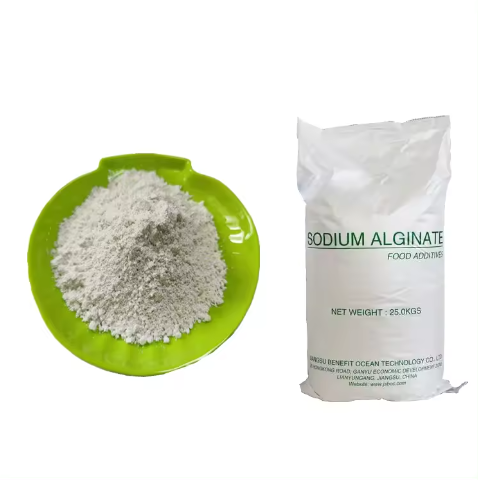 wholesales popular alginate de sodium powder food grade 99% sodium alginate